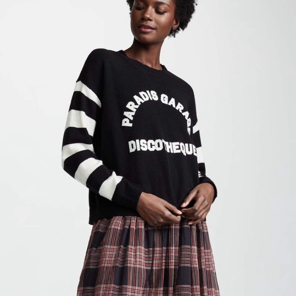 MOTHER Paradis Garage Discoteque Pullover Sweater Crewneck Wool Cashmere Medium